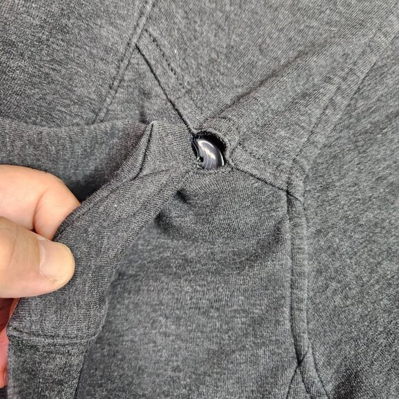 Lululemon Women's Dark Heather Grey Coast Easy Wrap Button Jacket Sz 4 - Picture 10 of 10